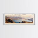 Kamilukuak Lake Framed Canvas Print, Lake House Decor, Panoramic Wall Art, Travel Poster, Captivating Lake Painting, Nature Art