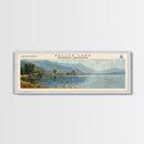 Keller Lake Framed Canvas Print, Panoramic Lake House Decor, Wall Art, Travel Poster, Scenic Lake Painting, Nature Art