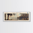Lake Apopka Florida Framed Canvas Print, Panoramic Lake House Decor, Wall Art, Travel Poster, Stunning Lake Painting, Nature Art