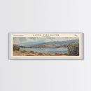 Lake Cachuma California Framed Canvas Print, Panoramic Lake House Decor, Wall Art, Travel Poster, Captivating Lake Painting, Nature Art