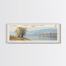 Lake Cleveland Idaho Framed Canvas Print, Lake House Decor, Panoramic Wall Art, Travel Poster, Stunning Lake Painting, Home Art