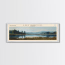 Lake Dunmore Vermont Framed Canvas Print, Lake House Decor, Panoramic Wall Art, Travel Poster, Stunning Landscape Painting, Home Art