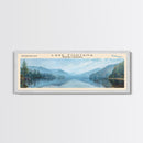Lake Fontana North Carolina Framed Canvas Print, Lake House Decor, Panoramic Wall Art, Travel Poster, Beautiful Lake Painting, Home Art