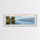 Lake Lahontan Nevada Framed Canvas Print, Lake House Decor, Panoramic Wall Art, Travel Poster, Beautiful Lake Painting, Home Art