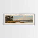 Lake Manatee Florida Framed Canvas Print, Lake House Decor, Panoramic Wall Art, Travel Poster, Beautiful Lake Painting, Coastal Art