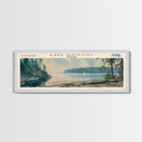 Lake Nipissing Framed Canvas Print, Lake House Decor, Panoramic Wall Art, Travel Poster, Beautiful Landscape Painting, Living Room Decor