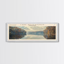 Lake Nockamixon Pennsylvania Framed Canvas Print, Lake House Decor, Panoramic Wall Art, Travel Poster, Stunning Landscape Painting, Bedroom Decor