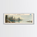 Lake Superior Framed Canvas Print, Lake House Decor, Panoramic Wall Art, Travel Poster, Beautiful Landscape Painting, Modern Art