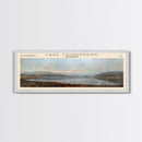 Lake Thunderbird Oklahoma Framed Canvas Print, Lake House Decor, Panoramic Wall Art, Travel Poster, Scenic Landscape Painting, Bedroom Decor