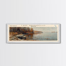 Lake Wappapello Missouri Framed Canvas Print, Lake House Decor, Panoramic Wall Art, Travel Poster, Scenic Landscape Painting, Contemporary Art