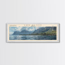Lake Wilson Hawaii Framed Canvas Print, Lake House Decor, Panoramic Wall Art, Travel Poster, Beautiful Landscape Painting, Modern Art