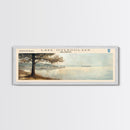 Lake Verholser Oklahoma Framed Canvas Print, Lake House Decor, Panoramic Wall Art, Travel Poster, Landscape Painting, Contemporary Art