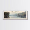 Lake Izabal Framed Canvas Print, Lake House Decor, Panoramic Wall Art, Travel Poster, Scenic Landscape Painting, Bedroom Decor