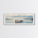 Lewis Smith Lake Alabama Framed Canvas Print, Lake House Decor, Panoramic Wall Art, Travel Poster, Landscape Painting, Modern Art