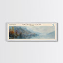 Nulvororok Lake Framed Canvas Print, Lake House Decor, Panoramic Wall Art, Travel Poster, Landscape Painting, Modern Art