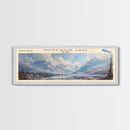 Overland Lake Nevada Framed Canvas Print, Lake House Decor, Panoramic Travel Poster, Scenic Landscape Painting, Living Room Decor