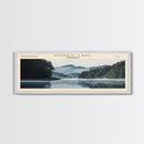 Pactola Lake South Dakota Framed Canvas Print, Lake House Decor, Panoramic Travel Poster, Landscape Painting, Contemporary Art
