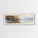Panguitch Lake Utah Framed Canvas Print, Lake House Decor, Panoramic Wall Art, Travel Poster, Beautiful Landscape Painting, Living Room Decor