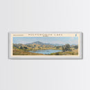 Nulvororok Lake Framed Canvas Print, Lake House Decor, Panoramic Wall Art, Travel Poster, Landscape Painting, Modern Art