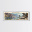 Phelps Lake Wyoming Framed Canvas Print, Lake House Decor, Panoramic Wall Art, Travel Poster, Beautiful Landscape Painting, Bedroom Decor