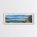 Red Willow Lake North Dakota Framed Canvas Print, Lake House Decor, Wall Art, Panoramic Travel Poster, Scenic Landscape Painting, Bedroom Decor