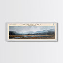 Sebago Lake Framed Canvas Print, Lake House Decor, Panoramic Wall Art, Travel Poster, Scenic Lake Scene, Living Room Decor