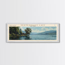 Skaneateles Lake New York Panoramic Framed Canvas Print, Lake House Decor, Wall Art, Travel Poster, Scenic Landscape, Living Room Decor