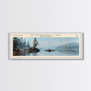 Strawberry Lake Oregon Panoramic Framed Canvas Print, Lake House Decor, Wall Art, Travel Poster, Tranquil Lake Scene, Living Room Decor