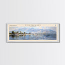 Swan Lake Montana Panoramic Wall Art, Framed Canvas Print, Lake House Decor, Travel Poster, Beautiful Landscape, Bedroom Decor
