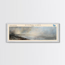 Tatinnai Lake Panoramic Wall Art, Framed Canvas Print, Lake House Decor, Travel Poster, Beautiful Lake Scene, Living Room Decor, Home Decoration