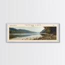 Torch Lake Panoramic Wall Art, Framed Canvas Print, Lake House Decor, Travel Poster, Serene Landscape, Home Decor
