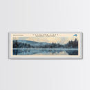 Trembleur Lake Panoramic Wall Art, Framed Canvas Print, Lake House Decor, Travel Poster, Scenic Lake Scene, Living Room Art