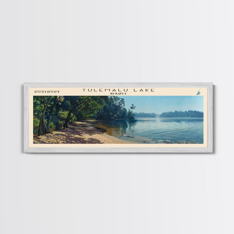 Walden Pond Massachusetts Panoramic Wall Art, Framed Canvas Print, Lake House Decor, Travel Poster, Scenic Lake Scene, Bedroom Decor