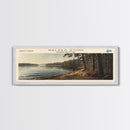 Wheatley Lake Maryland Panoramic Wall Art, Framed Canvas Print, Lake House Decor, Travel Poster, Serene Landscape, Home Decor