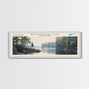 Wapawekka Lake Panoramic Wall Art, Framed Canvas Print, Lake House Decor, Travel Poster, Serene Landscape, Home Decor