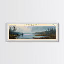 Winnisquam Lake New Hampshire Panoramic Wall Art, Framed Canvas Print, Lake House Decor, Travel Poster, Beautiful Lake Scene, Living Room Art