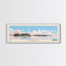 Bay Springs Lake Mississippi Framed Canvas Print, Panoramic Wall Art, Midcentury Modern, Pop Art, Travel Poster, Scenic Living Room Decor, Bedroom Art