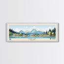East Lake Oregon Framed Canvas Print, Panoramic Landscape Art, Midcentury Modern, Pop Art, Living Room Wall Art, Travel Poster, Beautiful Nature Art