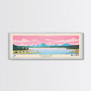 Fenton Lake New Mexico Framed Canvas Print, Panoramic Art, Midcentury Modern, Pop Art, Living Room Decor, Travel Poster, Lake View, Wall Art