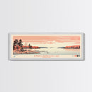 Jennings Randolph Lake Maryland Framed Canvas Print, Panoramic Wall Art, Midcentury Modern, Pop Art, Bedroom Art, Travel Poster, Lake House Art