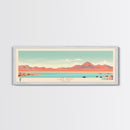 Lake Abert Oregon Framed Canvas Print, Panoramic Wall Art, Midcentury Modern, Pop Art, Bedroom Art, Travel Poster, Living Room Decor