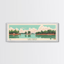 Lake Marion South Carolina Framed Canvas Print, Panoramic Wall Art, Midcentury Modern, Pop Art, Bedroom Art, Travel Poster, Lake House Decor