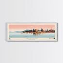 Lake Rossignol Nova Scotia Framed Canvas Print, Panoramic Wall Art, Midcentury Modern, Pop Art, Living Room Decor, Travel Poster, Lake House Art