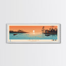 Lake Salvador Louisiana Framed Canvas Print, Panoramic Wall Art, Midcentury Modern, Pop Art, Bedroom Art, Travel Poster, Lake House Decor