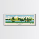 Molson Lake, Manitoba Framed Canvas Print, Panoramic Wall Art, Midcentury Modern, Pop Art, Home Decor, Travel Poster, Bedroom Art