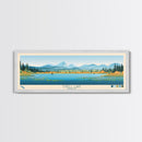 Odell Lake, Oregon Framed Canvas Print, Panoramic Wall Art, Midcentury Modern, Pop Art, Home Decor, Travel Poster, Living Room Art