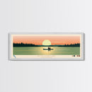Peter Pond Lake, Saskatchewan Framed Canvas Print, Panoramic Wall Art, Midcentury Modern, Pop Art, Home Decor, Travel Poster, Living Room Art
