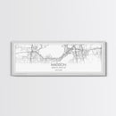 Panoramic Madison City Map, Wisconsin Art, Map Print, Minimalist Wall Art, Canvas Art, Housewarming Gift, Street Map Art, Closing Gift
