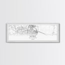 Panoramic Mobile City Map, Alabama Art, Map Print, Minimalist Wall Art, Canvas Art, Housewarming Gift, Street Map Art, Closing Gift