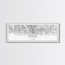 Panoramic Pittsburgh City Map, Pennsylvania Art, Map Print, Minimalist Wall Art, Canvas Art, Housewarming Gift, Street Map Art, Closing Gift